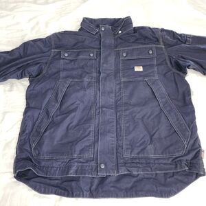 CARHARTT FR FULL TSWING INSULATED Men's Blue Work Jacket SIZE LARGE IS USED